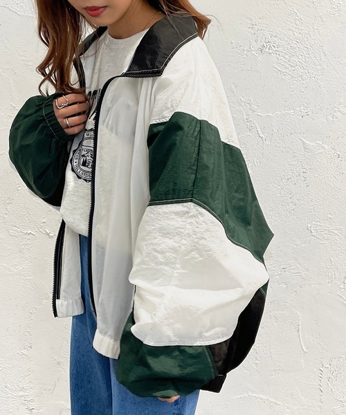 apres jour mignon(アプレジュールミニョン)の「ナイロンブルゾン【ZOZOTOWN限定アイテム】(ブルゾン・レディース・ホワイト系その他/ブラック系その他・X-LARGE/フリー)」の3枚目の写真