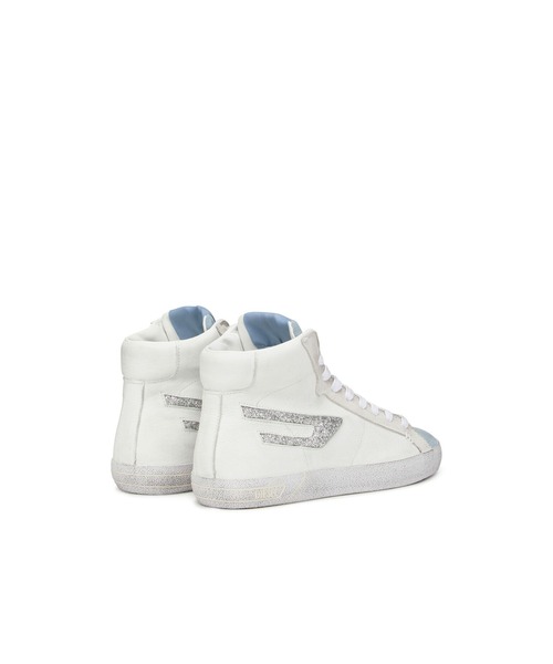 DIESEL（ディーゼル）の「レディース グリッターロゴ ミドルカット スニーカー（スニーカー・レディース・ホワイト系その他/ブルー系その他/ピンク系その他・38/39/35/36/37）」の11枚目の写真