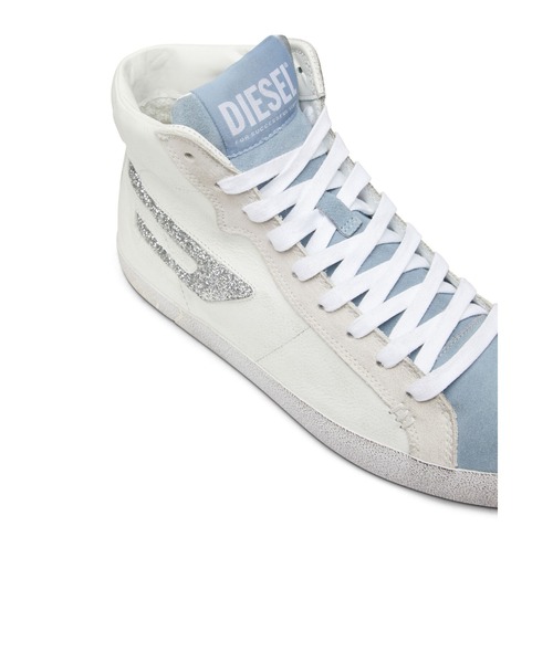 DIESEL（ディーゼル）の「レディース グリッターロゴ ミドルカット スニーカー（スニーカー・レディース・ホワイト系その他/ブルー系その他/ピンク系その他・38/39/35/36/37）」の14枚目の写真