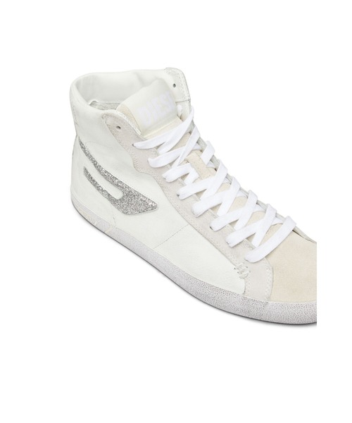 DIESEL（ディーゼル）の「レディース グリッターロゴ ミドルカット スニーカー（スニーカー・レディース・ホワイト系その他/ブルー系その他/ピンク系その他・38/39/35/36/37）」の8枚目の写真