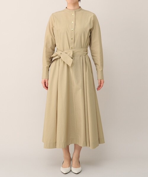 UNTITLED（アンタイトル）の「◆ダフネオーバークロスワンピース【洗える】（ワンピース・レディース・ネイビー/サンドベージュ・01/44/03/02/48/00/04）」の4枚目の写真