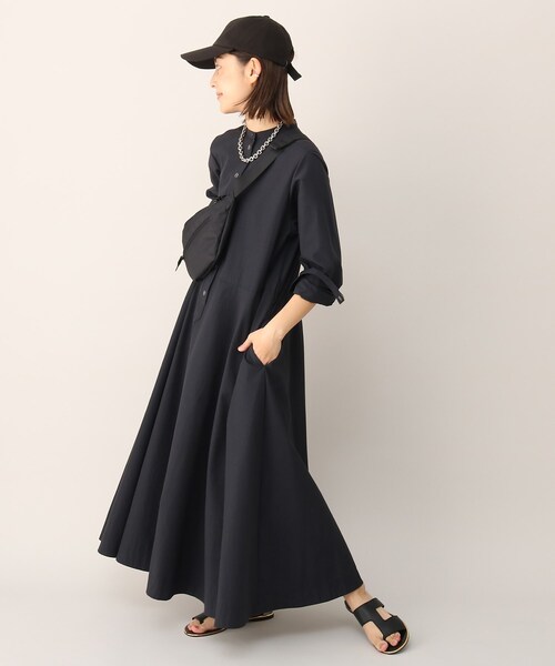 UNTITLED（アンタイトル）の「◆ダフネオーバークロスワンピース【洗える】（ワンピース・レディース・ネイビー/サンドベージュ・01/44/03/02/48/00/04）」の16枚目の写真