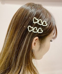 パールハートヘアピンセット