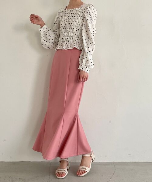 MAJESTIC LEGON（マジェスティックレゴン）の「トキメキパターンシャーリングブラウス（シャツ/ブラウス・レディース・ホワイト系その他2/パープル系その他/ブラック系その他・MEDIUM）」の7枚目の写真