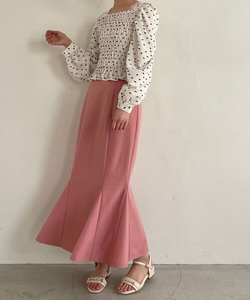 MAJESTIC LEGON（マジェスティックレゴン）の「トキメキパターンシャーリングブラウス（シャツ/ブラウス・レディース・ホワイト系その他2/パープル系その他/ブラック系その他・MEDIUM）」の8枚目の写真