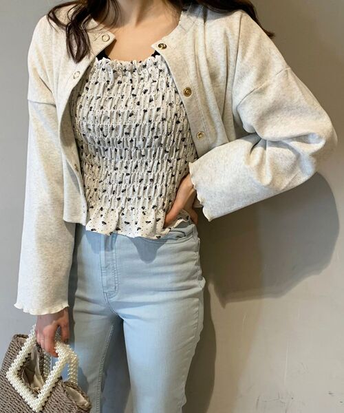 MAJESTIC LEGON（マジェスティックレゴン）の「トキメキパターンシャーリングブラウス（シャツ/ブラウス・レディース・ホワイト系その他2/パープル系その他/ブラック系その他・MEDIUM）」の13枚目の写真