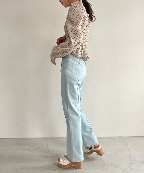 MAJESTIC LEGON（マジェスティックレゴン）の「トキメキパターンシャーリングブラウス（シャツ/ブラウス・レディース・ホワイト系その他2/パープル系その他/ブラック系その他・MEDIUM）」の19枚目の写真