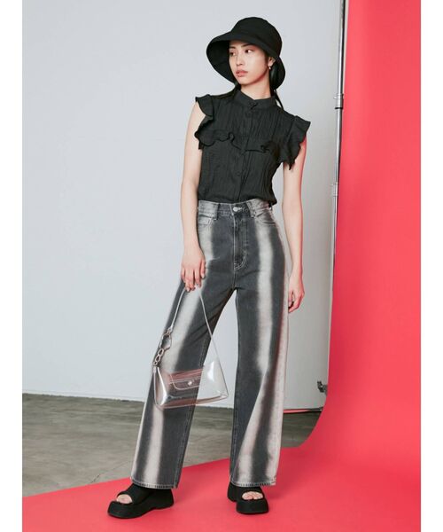 EMODA(エモダ)の「ストライプカラールーズジーンズ(デニムパンツ・レディース・ブラック/ブルー・SMALL/MEDIUM)」の16枚目の写真