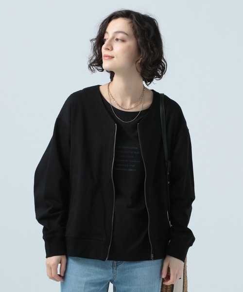 BAYFLOW(ベイフロー)の「Vネックカットブルゾン(ブルゾン・レディース・ブラック/ブルー/モカ/アイボリー・SMALL/MEDIUM)」の22枚目の写真