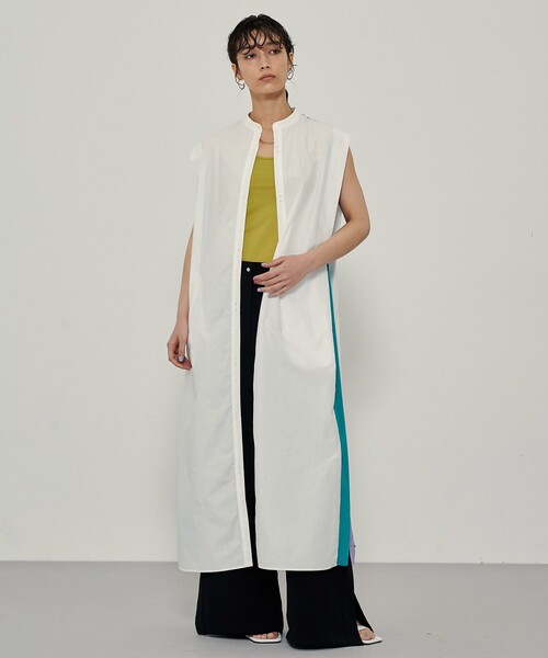 CITY TOKYO（シティトウキョウ）の「ボリュームロングワンピース（ワンピース・レディース・ホワイト/ブルー/その他3・1/2）」の10枚目の写真