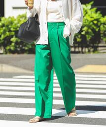 coen | ［接触冷感機能付き］2タックカラーパンツ(スラックス)