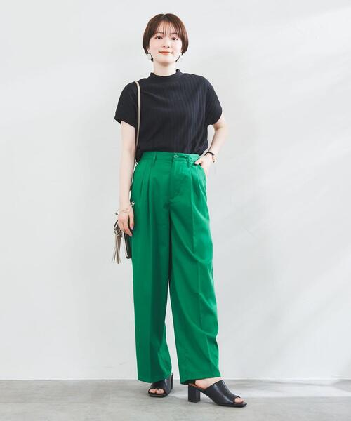 coen（コーエン）の「［接触冷感機能付き］2タックカラーパンツ（スラックス・レディース・ロイヤルブルー/ネイビー/ケリー/ブラウン・M/L/S）」の9枚目の写真