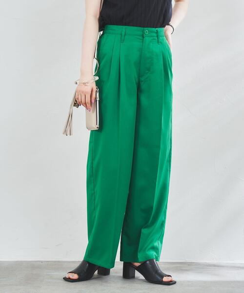 coen（コーエン）の「［接触冷感機能付き］2タックカラーパンツ（スラックス・レディース・ロイヤルブルー/ネイビー/ケリー/ブラウン・M/L/S）」の14枚目の写真