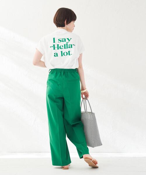 coen（コーエン）の「［接触冷感機能付き］2タックカラーパンツ（スラックス・レディース・ロイヤルブルー/ネイビー/ケリー/ブラウン・M/L/S）」の20枚目の写真