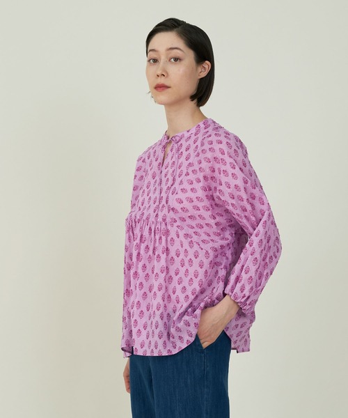 レトロリゾートプリントブラウス シャツ ブラウス Adieu トップス Tristesse Adieu Tristesse アデュートリステス の