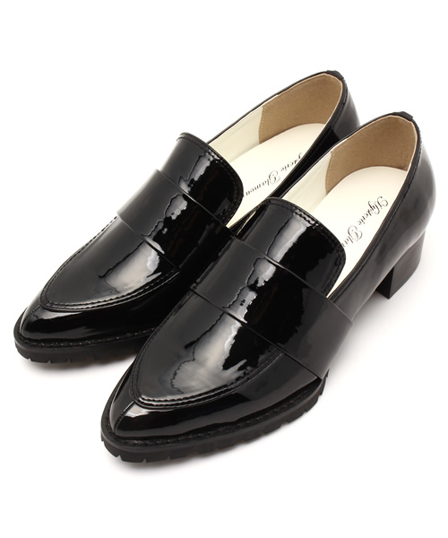 HYSTERIC GLAMOUR(ヒステリックグラマー)の「POINTED TOE ローファー(ドレスシューズ・レディース・ホワイト/ブラック・23cm/24cm/25cm)」の2枚目の写真