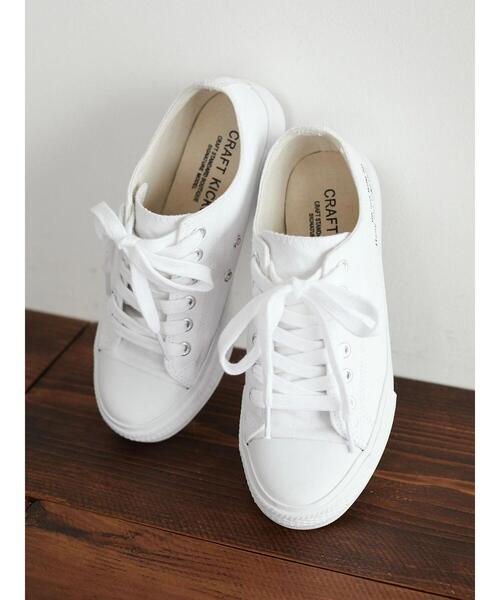 CRAFT STANDARD BOUTIQUE(クラフトスタンダードブティック)の「OR CANVAS SNEAKERS *◆(スニーカー・レディース・ブラック/オフホワイト・22.5cm/23.5cm/24.5cm/25.5cm/26.5cm/27.5cm)」の22枚目の写真