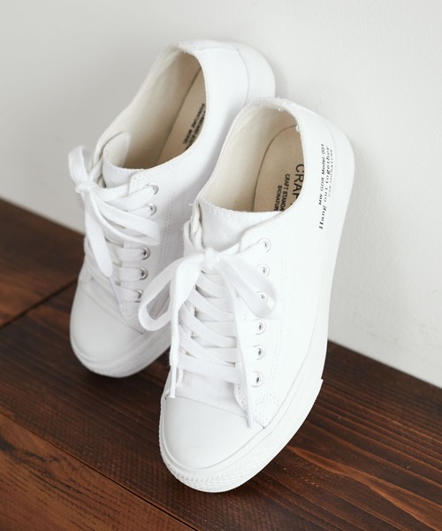 CRAFT STANDARD BOUTIQUE(クラフトスタンダードブティック)の「OR CANVAS SNEAKERS *◆(スニーカー・レディース・ブラック/オフホワイト・22.5cm/23.5cm/24.5cm/25.5cm/26.5cm/27.5cm)」の3枚目の写真