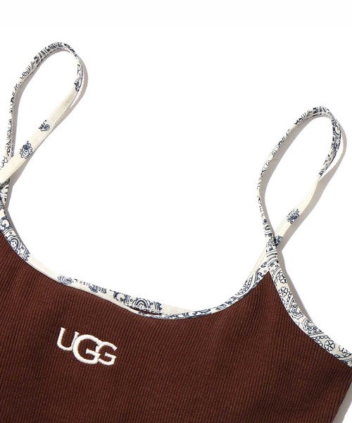 UGG（アグ）の「UGG@mos ペイズリー ロゴ刺繍 リブキャミ / アグ ペイズリーロゴシシュウ リブキャミ（キャミソール・レディース・ブラウン/ライトグレー/ネイビー・M/L）」の12枚目の写真