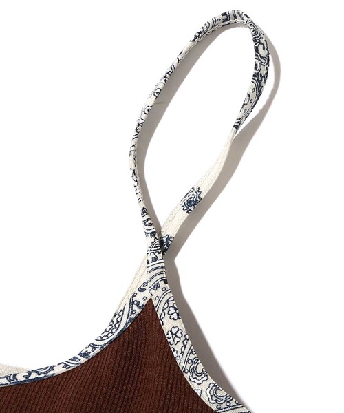 UGG（アグ）の「UGG@mos ペイズリー ロゴ刺繍 リブキャミ / アグ ペイズリーロゴシシュウ リブキャミ（キャミソール・レディース・ブラウン/ライトグレー/ネイビー・M/L）」の13枚目の写真