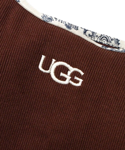 UGG（アグ）の「UGG@mos ペイズリー ロゴ刺繍 リブキャミ / アグ ペイズリーロゴシシュウ リブキャミ（キャミソール・レディース・ブラウン/ライトグレー/ネイビー・M/L）」の14枚目の写真