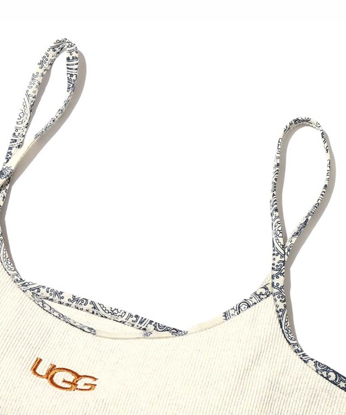 UGG（アグ）の「UGG@mos ペイズリー ロゴ刺繍 リブキャミ / アグ ペイズリーロゴシシュウ リブキャミ（キャミソール・レディース・ブラウン/ライトグレー/ネイビー・M/L）」の8枚目の写真