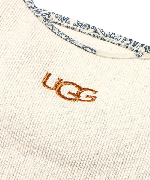 UGG（アグ）の「UGG@mos ペイズリー ロゴ刺繍 リブキャミ / アグ ペイズリーロゴシシュウ リブキャミ（キャミソール・レディース・ブラウン/ライトグレー/ネイビー・M/L）」の10枚目の写真