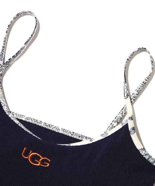 UGG（アグ）の「UGG@mos ペイズリー ロゴ刺繍 リブキャミ / アグ ペイズリーロゴシシュウ リブキャミ（キャミソール・レディース・ブラウン/ライトグレー/ネイビー・M/L）」の16枚目の写真