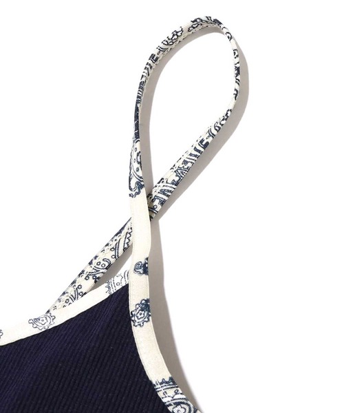 UGG（アグ）の「UGG@mos ペイズリー ロゴ刺繍 リブキャミ / アグ ペイズリーロゴシシュウ リブキャミ（キャミソール・レディース・ブラウン/ライトグレー/ネイビー・M/L）」の17枚目の写真