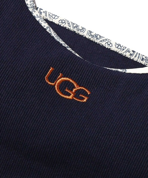 UGG（アグ）の「UGG@mos ペイズリー ロゴ刺繍 リブキャミ / アグ ペイズリーロゴシシュウ リブキャミ（キャミソール・レディース・ブラウン/ライトグレー/ネイビー・M/L）」の18枚目の写真