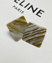 StyleSea（スタイルシー）の「マーブルスクエアピアス（ピアス（両耳用）・レディース）」