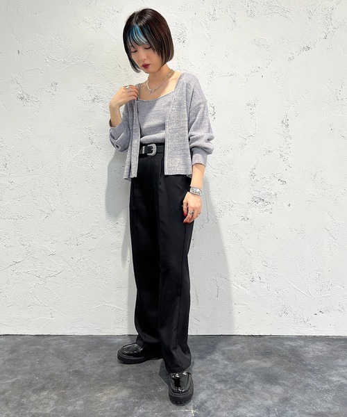 apres jour mignon(アプレジュールミニョン)の「メランジニットカーディガン【ZOZOTOWN限定アイテム】(カーディガン/ボレロ・レディース・ブルー系その他/ピンク系その他/グリーン系その他・フリー/X-LARGE)」の12枚目の写真