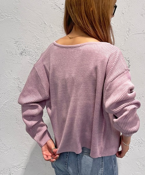 apres jour mignon(アプレジュールミニョン)の「メランジニットカーディガン【ZOZOTOWN限定アイテム】(カーディガン/ボレロ・レディース・ブルー系その他/ピンク系その他/グリーン系その他・フリー/X-LARGE)」の16枚目の写真