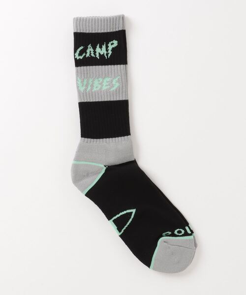 POLeR(ポーラー)の「WEB限定 POLER CAMP VIBES SOCK/ポーラー ソックス(ソックス/靴下・メンズ・ブラック/オリーブ/ホワイト/レッド/ライム/イエロー・FREE)」の7枚目の写真