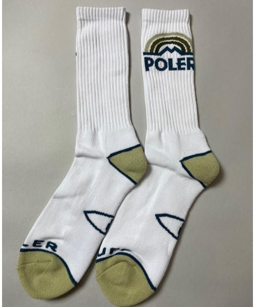 POLeR(ポーラー)の「WEB限定 POLER CAMP VIBES SOCK/ポーラー ソックス(ソックス/靴下・メンズ・ブラック/オリーブ/ホワイト/レッド/ライム/イエロー・FREE)」の17枚目の写真