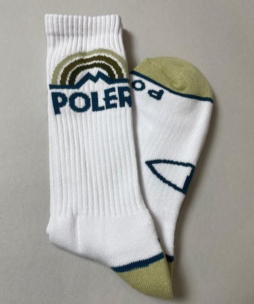 POLeR(ポーラー)の「WEB限定 POLER CAMP VIBES SOCK/ポーラー ソックス(ソックス/靴下・メンズ・ブラック/オリーブ/ホワイト/レッド/ライム/イエロー・FREE)」の18枚目の写真