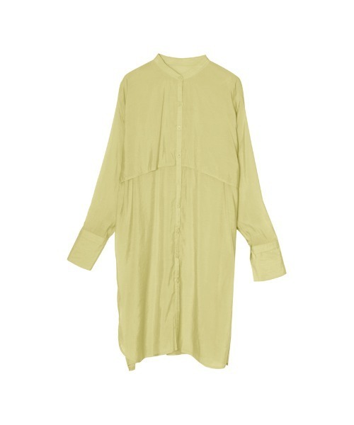 Re:EDIT（リエディ）の「2WAYスリーブアウトバンドカラーシアーシャツチュニック（シャツ/ブラウス・レディース・ホワイト/イエロー/グリーン/オレンジ/ピンク/ブラック・LARGE/MEDIUM）」の5枚目の写真