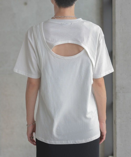 DONOBAN(ドノバン)の「バックデザインTee(Tシャツ/カットソー・レディース・ホワイト/ブラック/ベージュ/ライトピンク・F)」の13枚目の写真