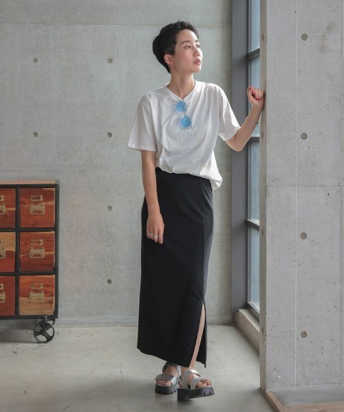 DONOBAN(ドノバン)の「バックデザインTee(Tシャツ/カットソー・レディース・ホワイト/ブラック/ベージュ/ライトピンク・F)」の7枚目の写真