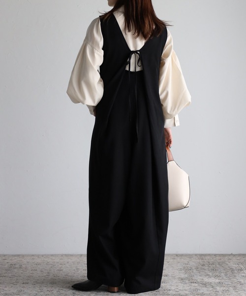 sakishimatokyo（サキシマトーキョー）の「２WAYロンパース（サロペット/オーバーオール・レディース・ライトグレー/ブラック/ホワイト系/ネイビー・FREE）」の20枚目の写真