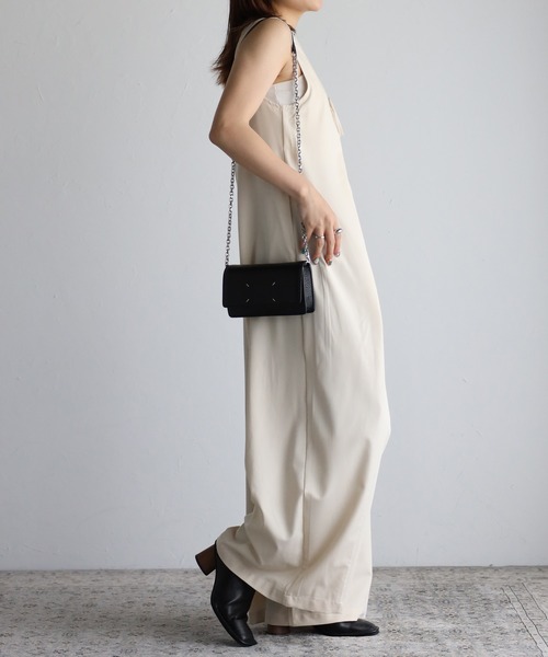 sakishimatokyo（サキシマトーキョー）の「２WAYロンパース（サロペット/オーバーオール・レディース・ライトグレー/ブラック/ホワイト系/ネイビー・FREE）」の8枚目の写真