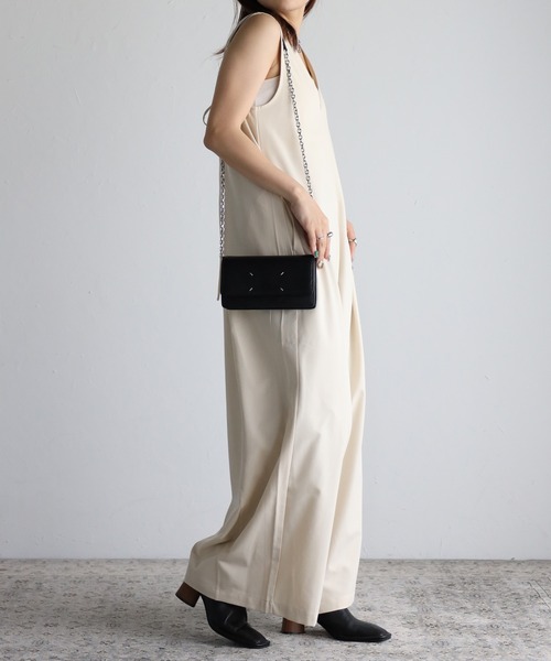 sakishimatokyo（サキシマトーキョー）の「２WAYロンパース（サロペット/オーバーオール・レディース・ライトグレー/ブラック/ホワイト系/ネイビー・FREE）」の10枚目の写真