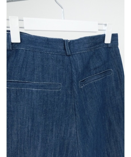 ulu（ウル）の「Linen denim wide pants（デニムパンツ・レディース・ブルー・FREE）」の14枚目の写真