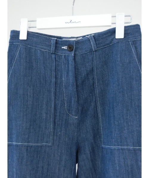 ulu（ウル）の「Linen denim wide pants（デニムパンツ・レディース・ブルー・FREE）」の16枚目の写真