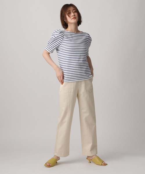 A part by(アパートバイ)の「カタパフボーダーカットソー5S 285250(Tシャツ/カットソー・レディース・ブラック/ブルー/グリーン・FREE)」の10枚目の写真