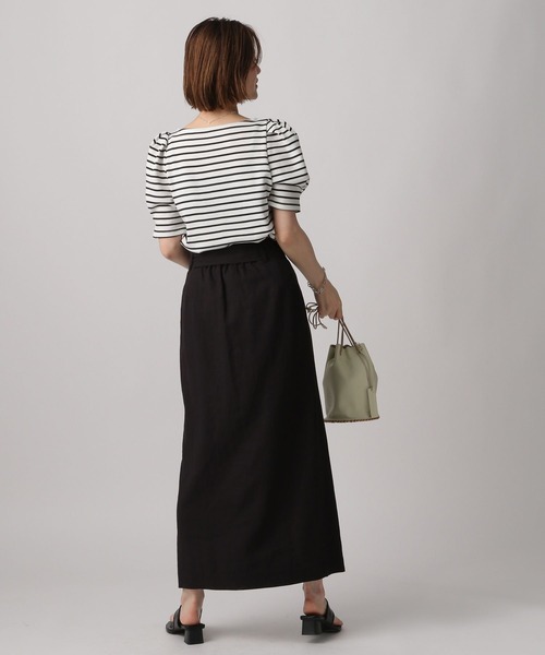 A part by(アパートバイ)の「カタパフボーダーカットソー5S 285250(Tシャツ/カットソー・レディース・ブラック/ブルー/グリーン・FREE)」の7枚目の写真