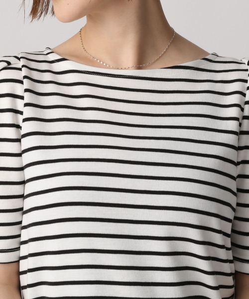 A part by(アパートバイ)の「カタパフボーダーカットソー5S 285250(Tシャツ/カットソー・レディース・ブラック/ブルー/グリーン・FREE)」の16枚目の写真