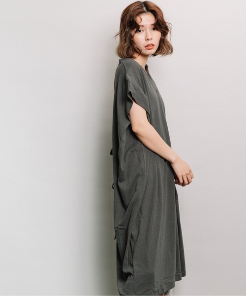 refinedworks（リファインドワークス）の「麻ライクスラブスキッパーOP（ワンピース・レディース・ベージュ/ブラウン/チャコール・FREE）」の12枚目の写真