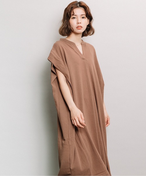 refinedworks（リファインドワークス）の「麻ライクスラブスキッパーOP（ワンピース・レディース・ベージュ/ブラウン/チャコール・FREE）」の19枚目の写真