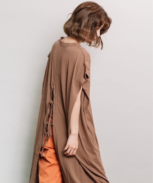 refinedworks（リファインドワークス）の「麻ライクスラブスキッパーOP（ワンピース・レディース・ベージュ/ブラウン/チャコール・FREE）」の21枚目の写真
